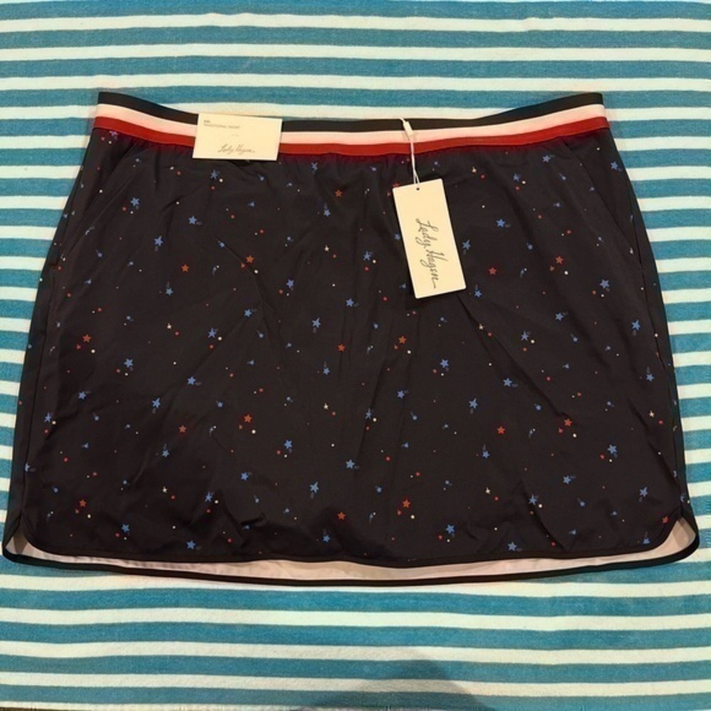 NWT Lady Hagen Women’s Navy Stars Golf Skort Size XXL